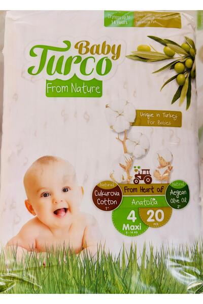 BABY TURCO DOĞADAN BEBEK BEZİ 4 NUMARA 20 ADET