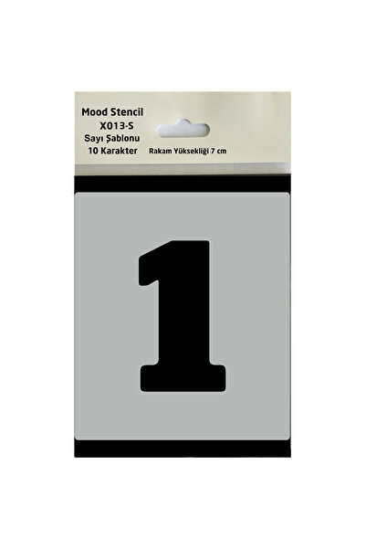 Mood Stencil Stencil Rakam Boyama Şablonu X013-SAYI Rakam Yüksekliği 7 cm
