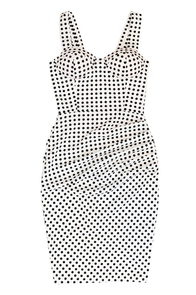 Atelier Anca Socolovschi Rochie de damă, albă cu buline negre