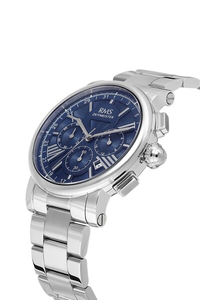 RMS Zeitmeister Rms.1.Ag2058.03 Crystal Glass Steel Band Steel Case 5 Atm Water Resistant Metallic R
