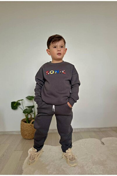 NURTOPU Boys' Tracksuit Set, Top and Bottom Set, 3-Thread Fleece, Thick Inside, Winter Full Lycra.