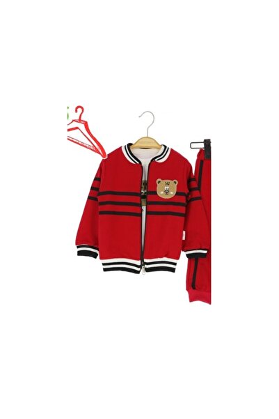 Atabay Kids Atabay 253-10-25 Men's Seasonal Jacket with Cat Embroidery 3-Piece Set 9/24 Months