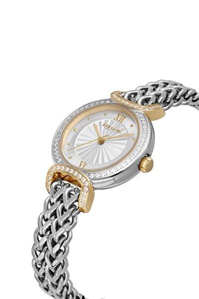 Dice Kayek Dk.1.Ag1411.03 Stone Design Steel Band Steel Case 5 Atm Water Resistant Metallic-Gold R