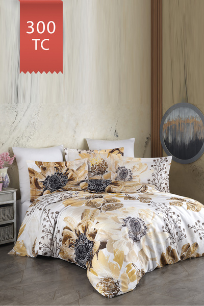 VAROL Royal Saten Tek Kişilik 300TC Nevresim Takımı - VİCTORİA