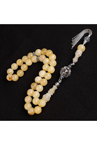 TESBİHCİBABA Eşsiz Taneli Milky Damla Kehribar Tesbih