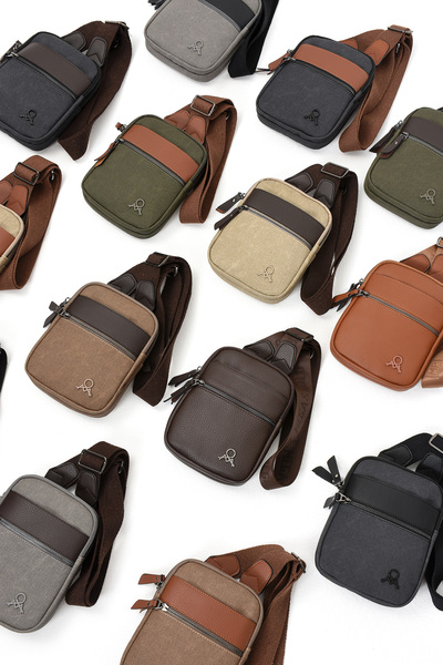 MEGA ÇANTA Canvas Series Compact Crossbody Men's Bag
