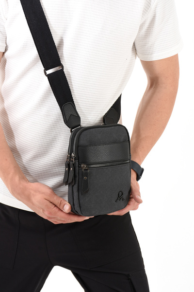 MEGA ÇANTA Canvas Series Compact Crossbody Men's Bag