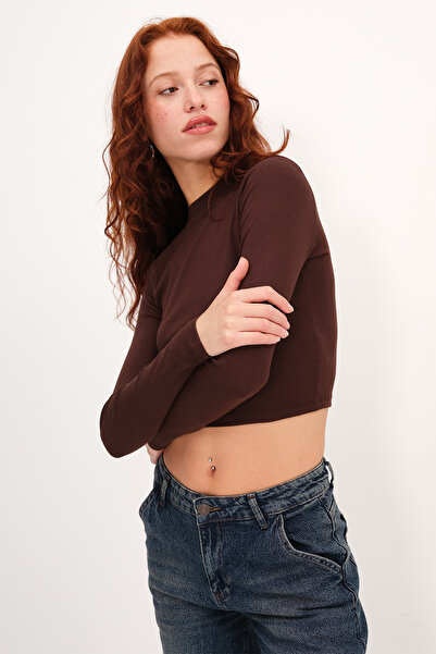 Addax Long Sleeve Basic Blouse B18496