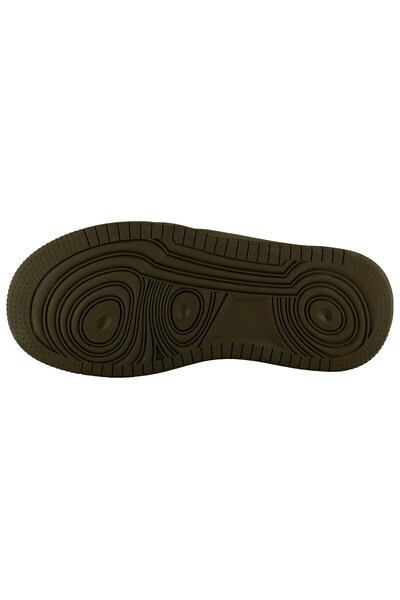 Erkan Saçmacı Beige Vegan Round Toe Lace-Up Flatform Sole Casual Sneaker Sports Shoes