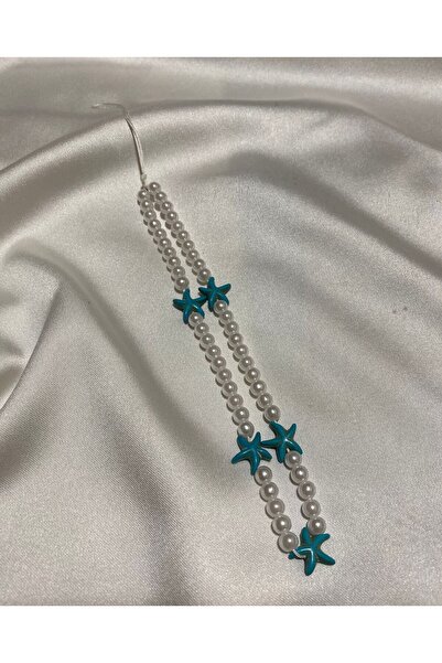 jemilas Deniz Yıldızı Figürlü İnci Boncuk Telefon Charm Taşıyıcı, Tablet Taşı...