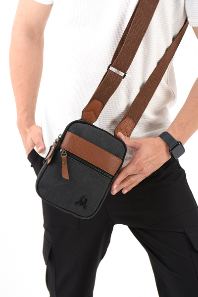 MEGA ÇANTA Canvas Series Compact Crossbody Men's Bag
