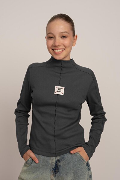 LOCO LOCO Badi brodat Buzi - Antracit