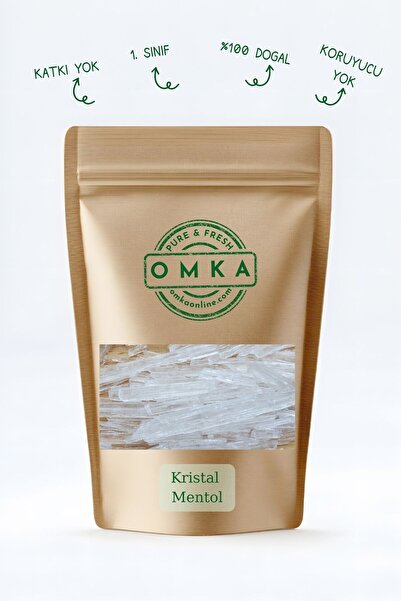 OMKA Kristal Mentol Saf – 20 gr | Yoğun Ferahlatıcı, Katkısız ve Doğal