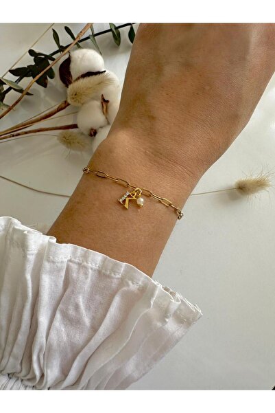 NevoAccessory سوار نسائي من الفولاذ بحرف K – لا يتأكسد، قابل للتعديل، تصميم أنيق