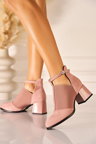 Joana Γυναικεία ροζ σουέτ μποτάκια Riziky, μέγεθος 37