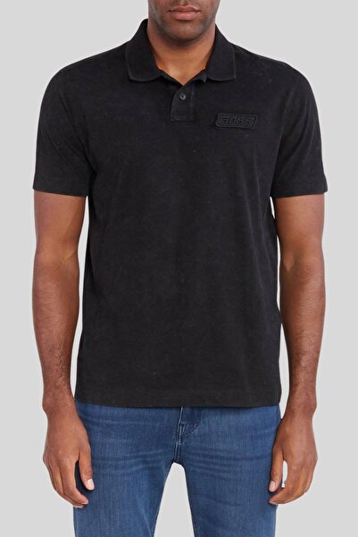 BOSS Erkek Regular Fit Polo Yaka T-Shirt Siyah