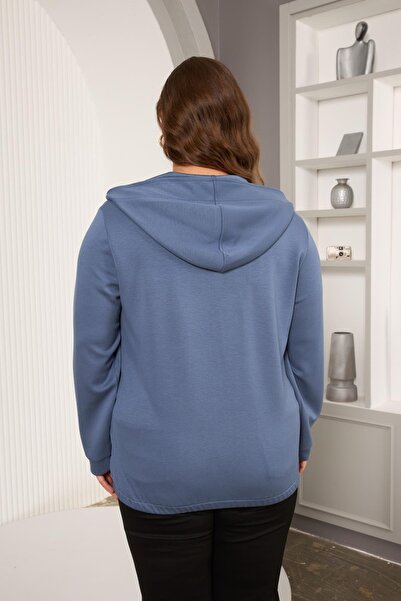 RMG Φούτερ μεγάλου μεγέθους με λεπτομέρεια τσέπης Indigo