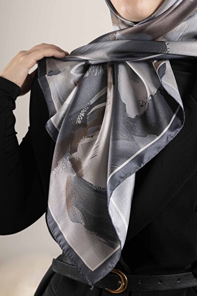 Akel Dijital Kristal Desenli Eşarp 95x95 – Pastel Desen-2