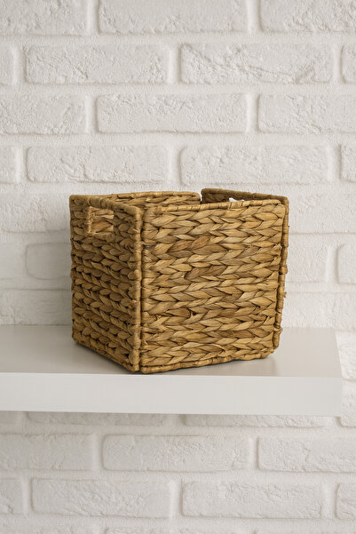 LEONEV Katlanabilir Hasır Organizer Kutu 26x26x28 cm