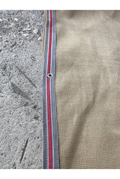 içel çadır Ölçülerle Krem Renkli Kapsüllü-Balkon Demiri Tülü-Bahçe Çit Örtüsü-Gölgelik Tülü