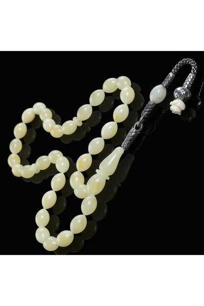 TESBİHCİBABA Ice Yellow Amber Master Craft Kazaz Damla Amber Prayer Beads
