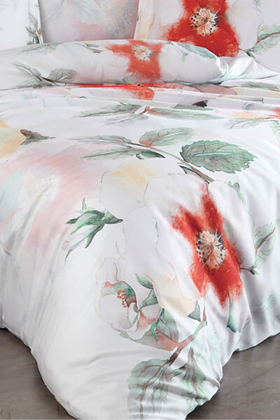 VAROL Royal Satin Single 300Tc Duvet Cover Set - Aruna