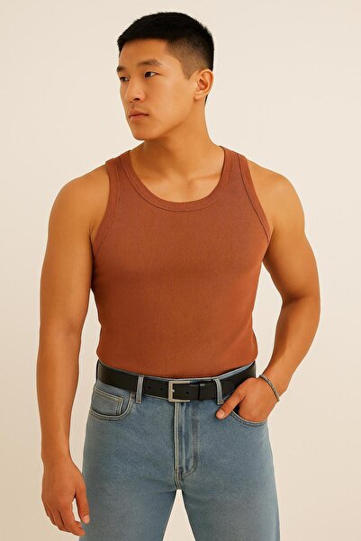 khalif Men's Camisole Fabric 3-Pack Ribbed Undershirt