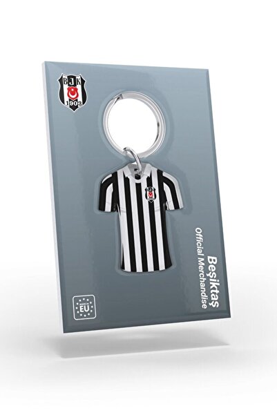 Beşiktaş Licensed Black and White Stick-On Jersey Keychain Eagle with Wooden Box