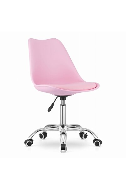 Leobert Scaun de birou, Artool, Alba, rotativ, PP, roz, 48.5x56.5x82.5-91.5 cm