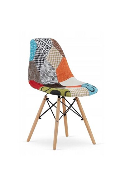 Leobert Scaun bucatarie/living, Artool, Seul, textil, lemn, mozaic multicolor, 46.5x56.5x82.5 cm