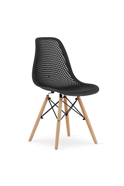 Leobert Scaun stil scandinav, Artool, Maro, PP, lemn, negru, 44.5x51x82.5 cm