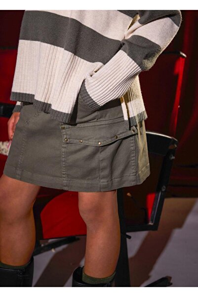 MAYORAL Gabardine Girls Skirt - Green