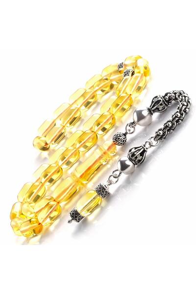 TESBİHCİBABA King Chain Capsule Cut Drop Amber Prayer Beads