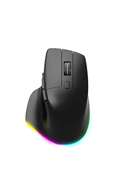 DUHALINE Kablosuz Mouse Bluetooth 5.0/4.0 + 2.4g Ergonomik Şarjlı Sessiz RGB ...