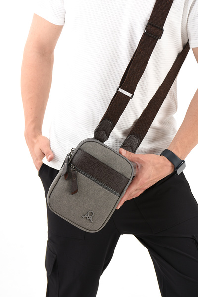 MEGA ÇANTA Canvas Series Compact Crossbody Men's Bag
