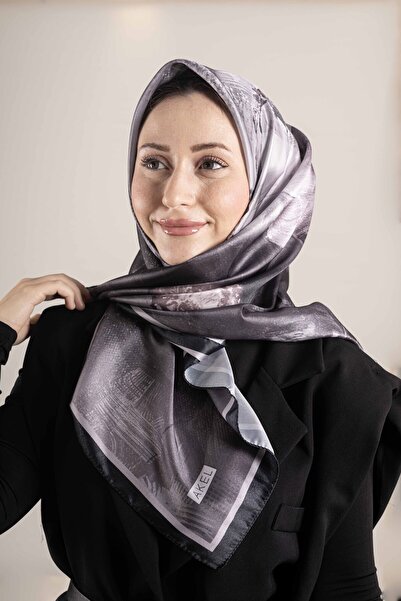 Akel Digital Crystal Patterned Scarf 95X95 – Pastel Pattern-3