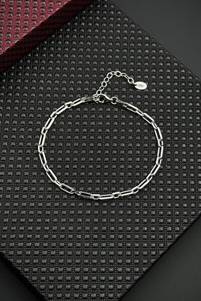 FRNCH 925 Ayar Gümüş italyan Model Gümüş Renk Erkek Bileklik FRJ12668-3668-A