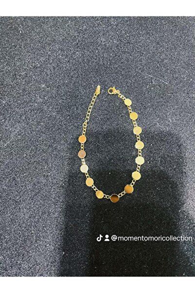 Momento Mori Pullu Gold Çelik Bileklik