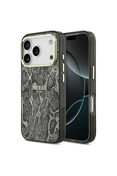 Guess Original iPhone 17 Pro Python Pattern MagSafe Case, Black, GUHMP17LHIMPYGK