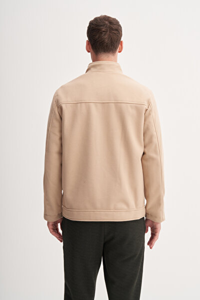 Cazador Premium Regular Fit Κασετένιο Ύφασμα Παλτό-13290