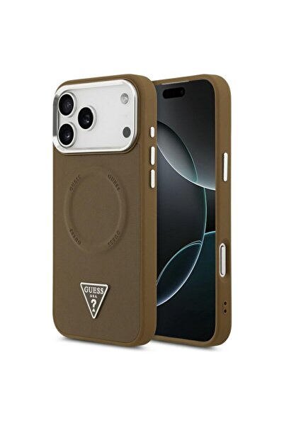 Guess Husă originală pentru iPhone 17 Pro Max, cu logo triunghiular, MagSafe,...