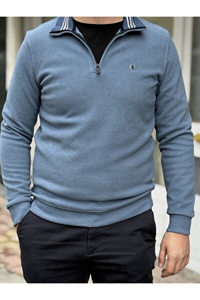 Leova Erkek Fermuarlı Yaka Triko Kazak