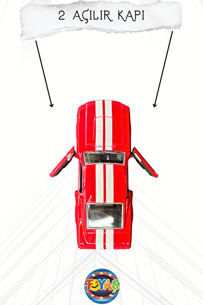 Toyaş Metal 1:38 1967 Shelby GT500 Çek Bırak Açılır Kapı Araba Lisanslı