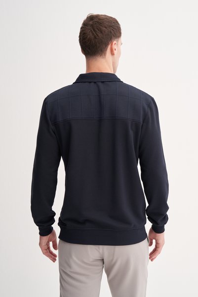 Cazador Premium Regular Fit Stand Collar Seasonal 3 Thread Sweatshirt-53415