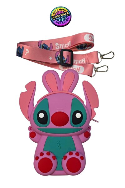 ww waka waka kids store Cute Silicone Shoulder Strap Mini Bag Pink Blue