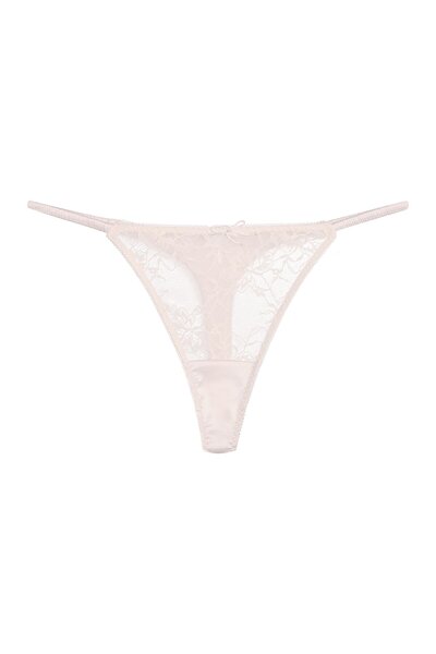 ESOTIQ Women's Sexy Thong G-String Panties with Side Straps & Lace Front | Blithely