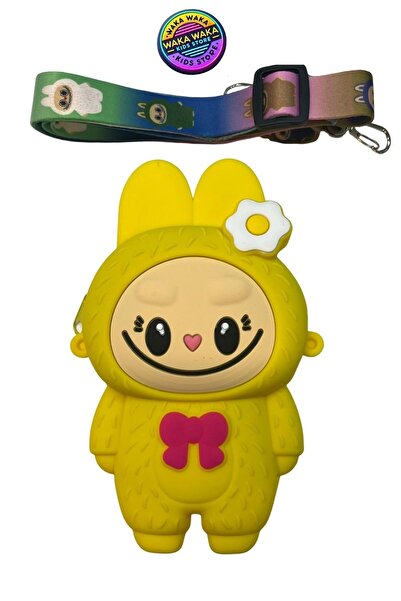ww waka waka kids store Children's Silicone Crossbody Bag | Cute Character Shoulder Bag + Strap | With Color Options