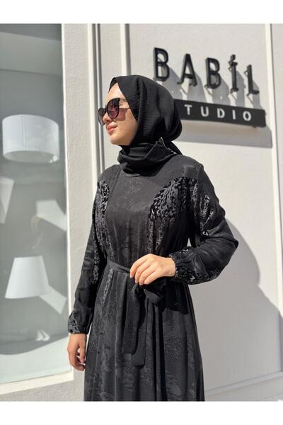 MissWhence 38801 Piece Patterned Women's Dress Black