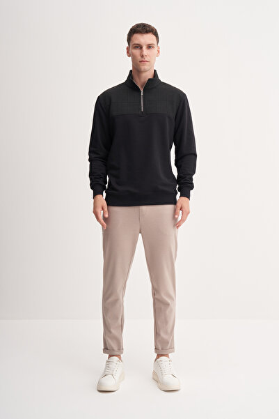 Cazador Premium Regular Fit guler ridicat de tranziție 3 Thread Sweat tricou 53415