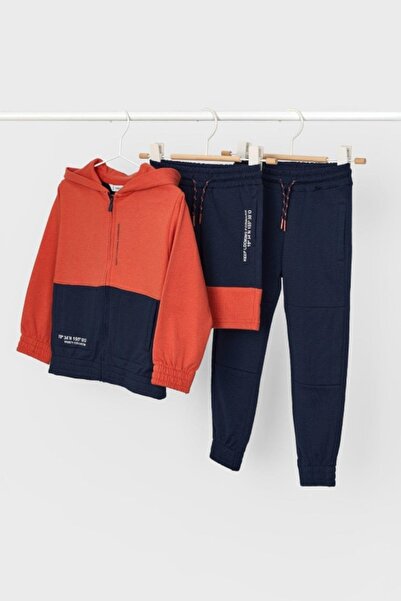 MAYORAL Erkek Çocuk 3-9 Yaş Üçlü Eşofman Takımı 3869 Kiremit